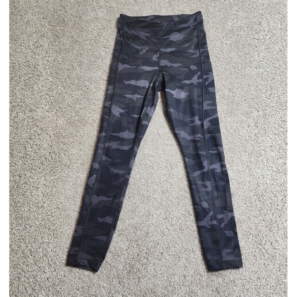 Athleta Ultimate Camo 7/8 Leggings XS Grey Black High Rise Workout Athletic